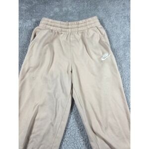 Nike Kids Fleece Jogger Sweatpants Tan Beige Logo Large L G G